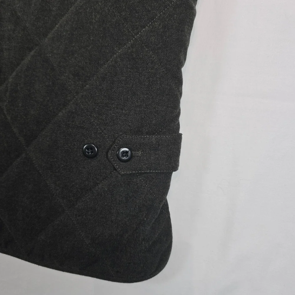 J.Crew Sussex Quilted Vest Mens XS Charcoal Grey PrimaLoft G8555 Full Zip - Picture 7 of 13